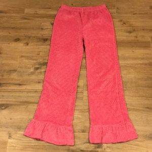 Lally Wally Doodle hot pink textured flare pants